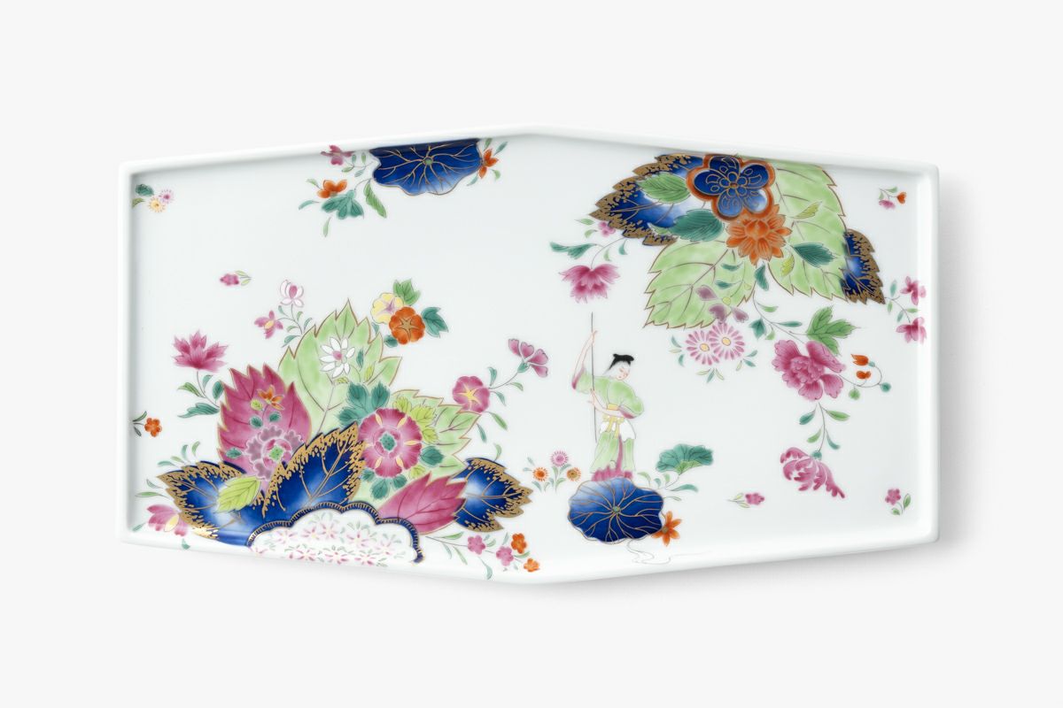 染錦絢爛草花絵 六角盛皿（アウトレット） | WEB有田陶器市 ｜ 深川製