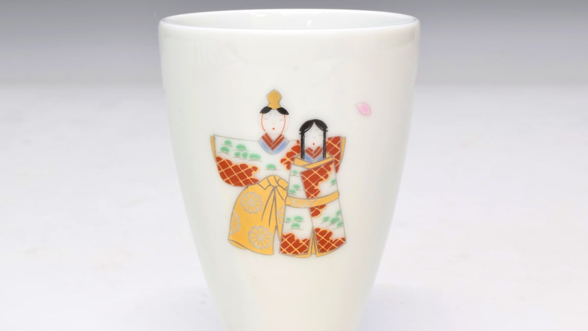 夫婦雛(緑) 特小ゴブレット（製造中止品） | WEB有田陶器市 ｜ 深川製