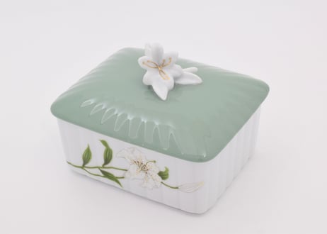 深川製磁 フローラルボックス 深川製磁(フカガワセイジ)花瓶 箱あり