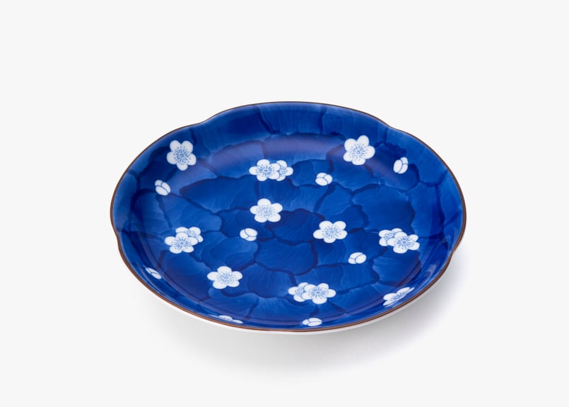 梅小紋外濃 6寸皿（アウトレット品） | WEB有田陶器市 ｜ 深川製磁