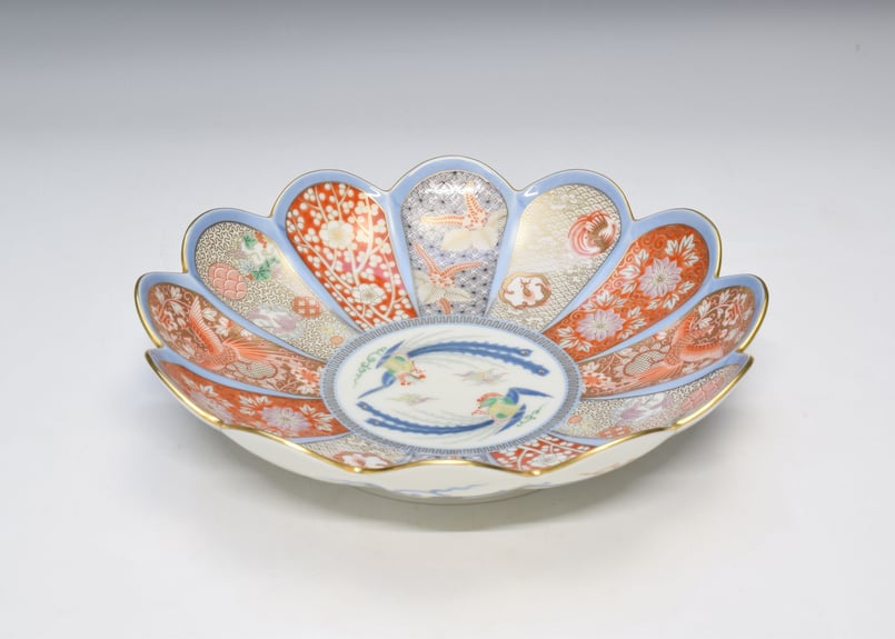 染錦金彩鳳凰 菊割親皿（アウトレット品） | WEB有田陶器市 ｜ 深川製