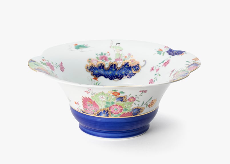 染錦絢爛草花絵 花型大鉢(アウトレット) | WEB有田陶器市 | 深川製 染錦絢爛草花絵 花型大鉢(アウトレット) | WEB有田陶器市 | 深川製