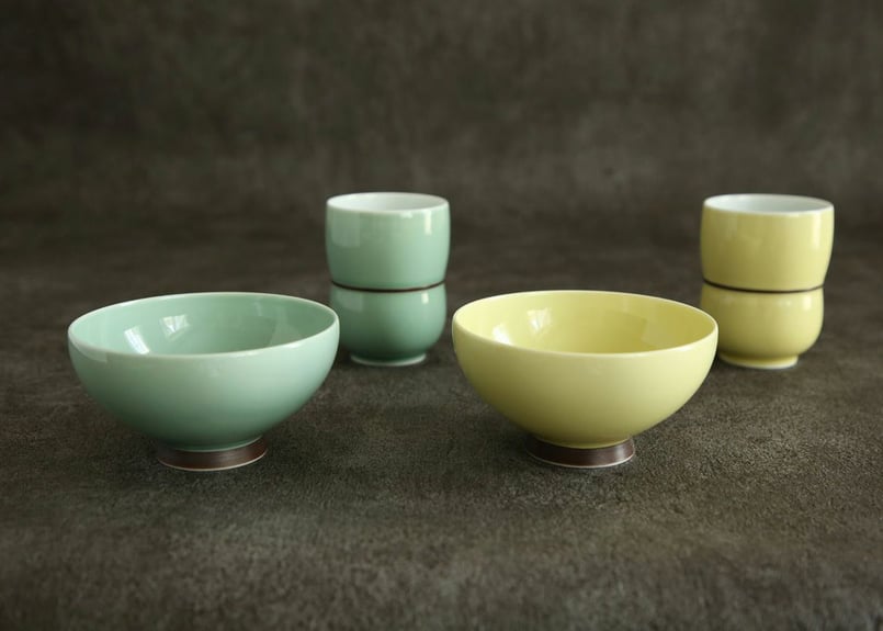 笹青磁 杵型湯呑（アウトレット品） | WEB有田陶器市 ｜ 深川製磁