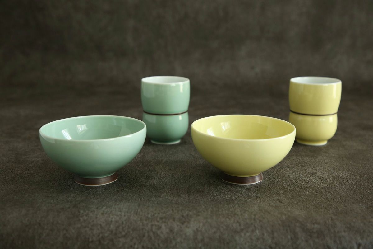 笹青磁 笹型飯碗（アウトレット品） | WEB有田陶器市 ｜ 深川製磁