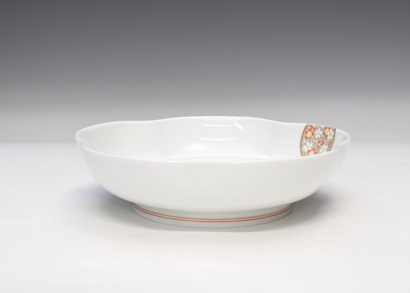 寿赤絵 梅型6号鉢（アウトレット品） | WEB有田陶器市 ｜ 深川製磁