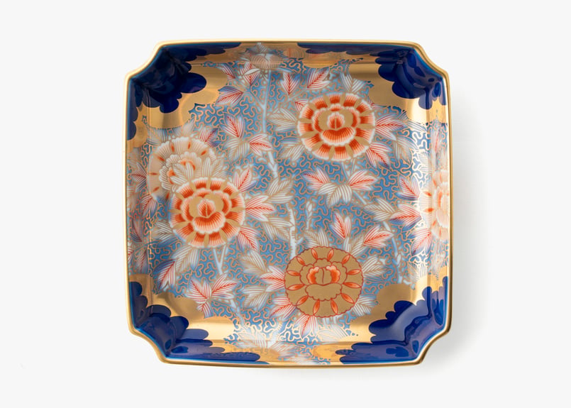 古伊万里牡丹金ミル瑠璃色 飾皿（アウトレット品） | WEB有田陶器市