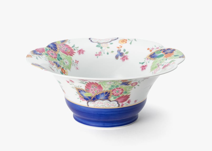有田焼　染錦 小花菖蒲花文　鉢 染錦草花文 鉢 ｜ 有田焼の源右衛門窯公式オンラインショップ