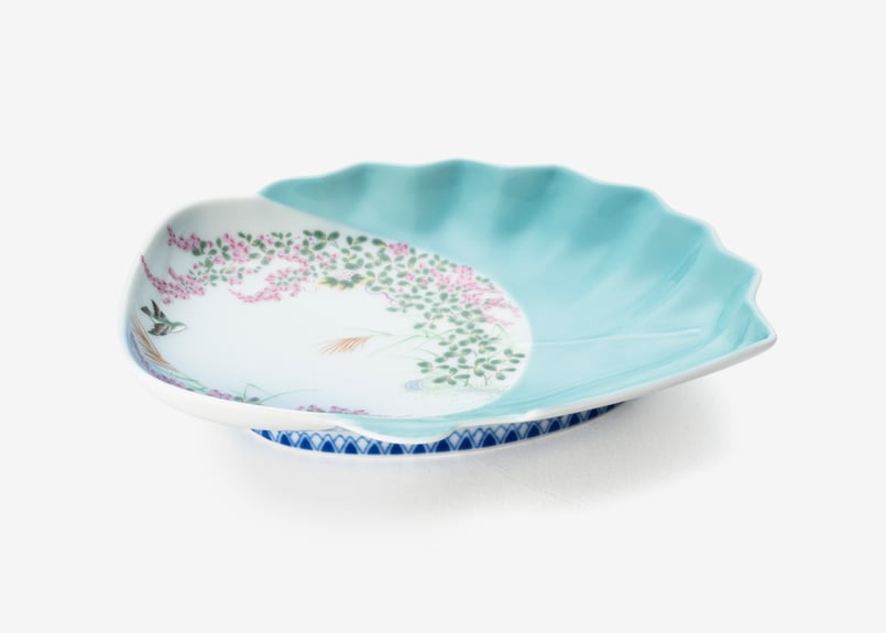 萩花見 彫刻皿（アウトレット品） | WEB有田陶器市 ｜ 深川製磁 おうち
