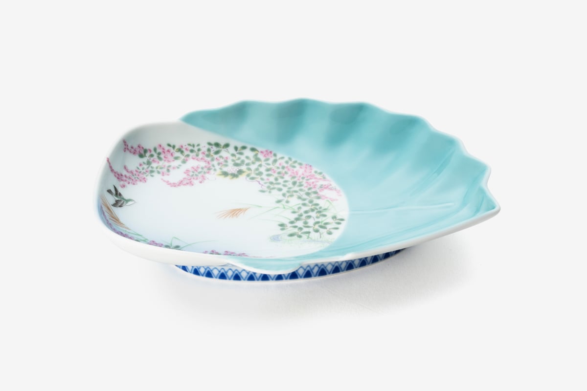 萩花見 彫刻皿（アウトレット品） | WEB有田陶器市 ｜ 深川製磁 おうち