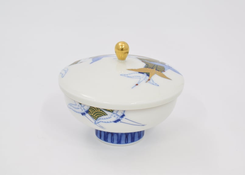 西海波鶴紋 汲出碗揃 (製造中止品） | WEB有田陶器市 ｜ 深川製磁