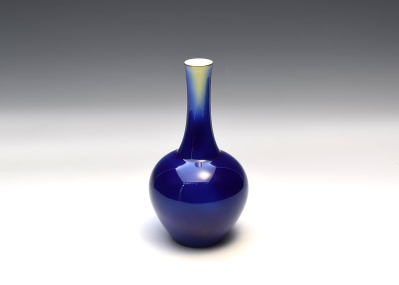 ルリ三彩 鶴首7号花生（アウトレット品） | WEB有田陶器市 ｜ 深川製磁