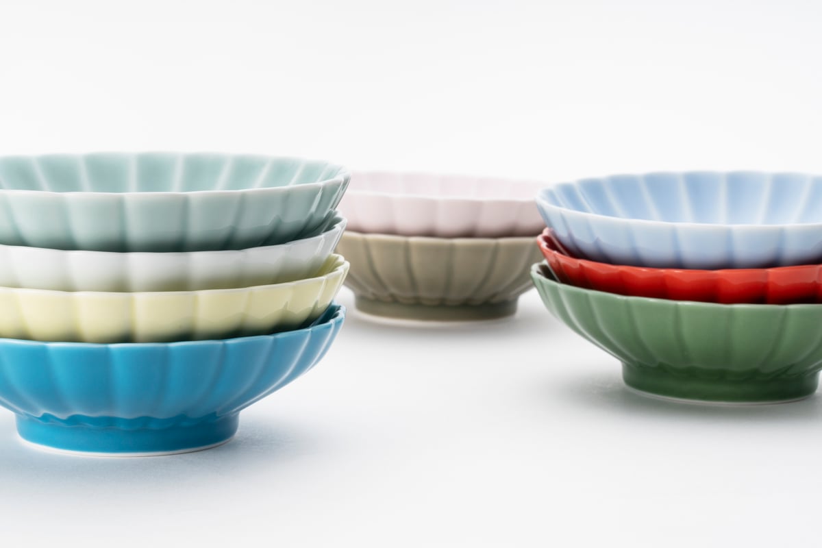 ≪3≫青磁 菊割小付（アウトレット品） | WEB有田陶器市 ｜ 深川製磁