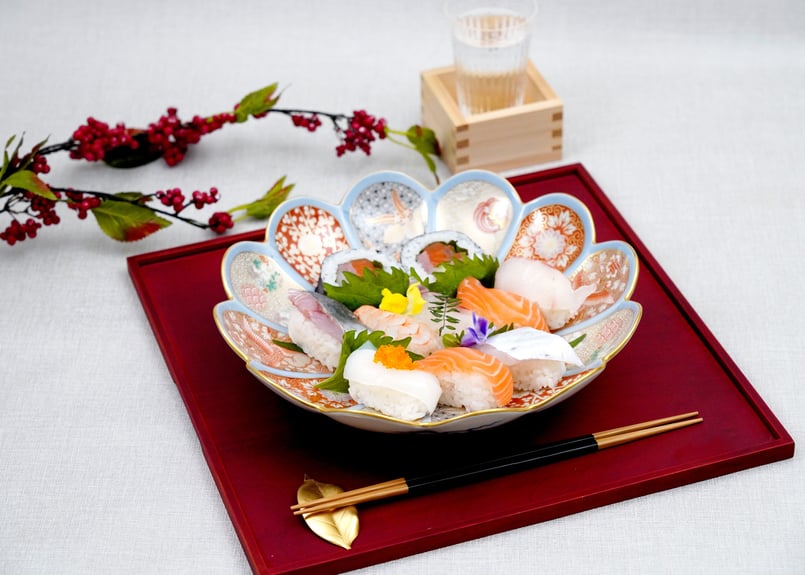 染錦金彩鳳凰 菊割親皿（アウトレット品） | WEB有田陶器市 ｜ 深川製