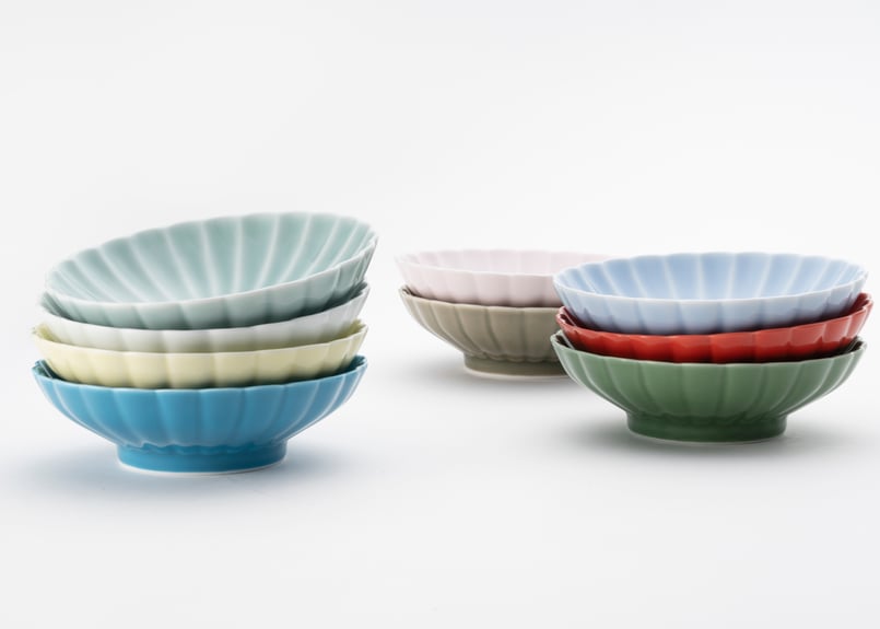 ≪3≫青磁 菊割小付（アウトレット品） | WEB有田陶器市 ｜ 深川製磁