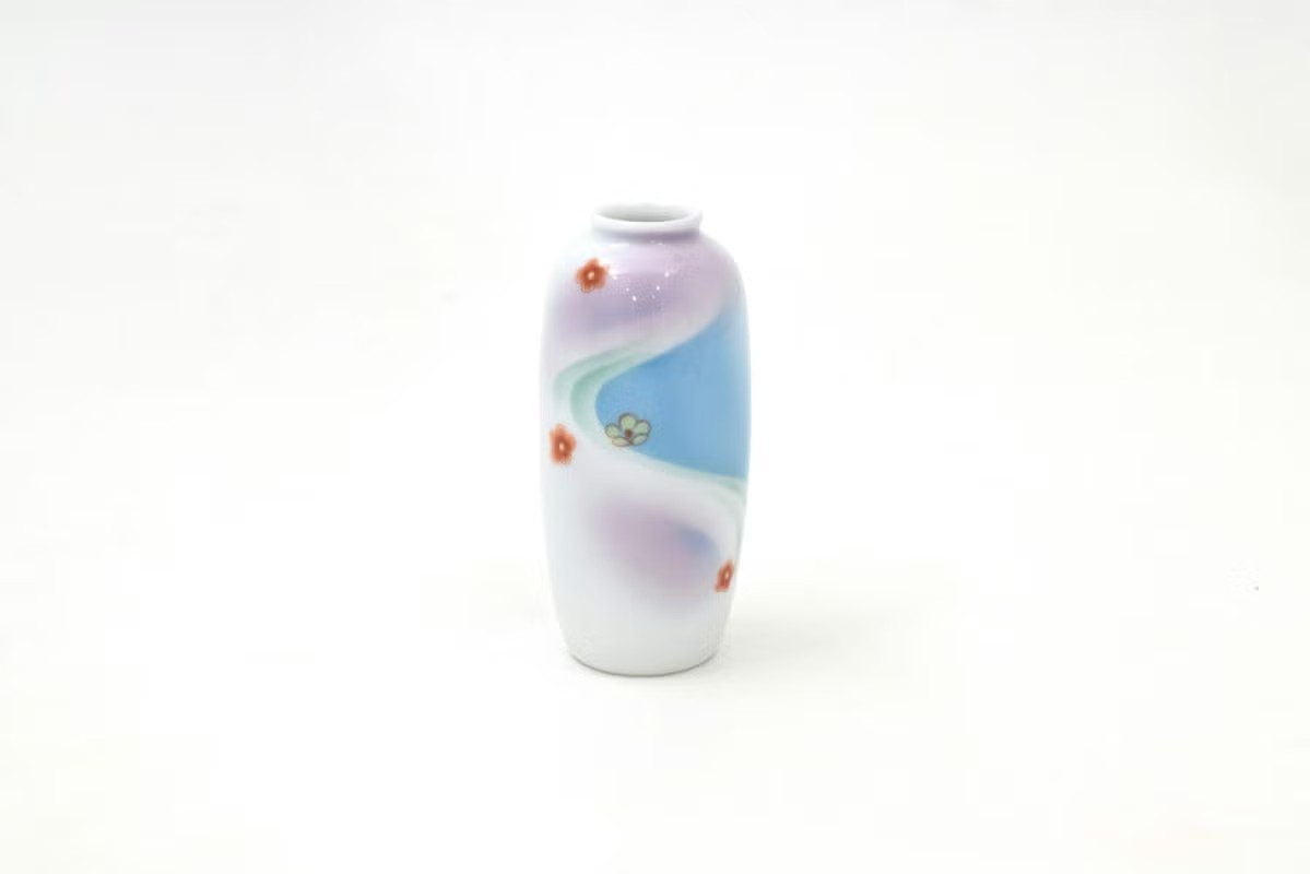 流水小花散らし みちのく3号花生（アウトレット品） | WEB有田陶器市