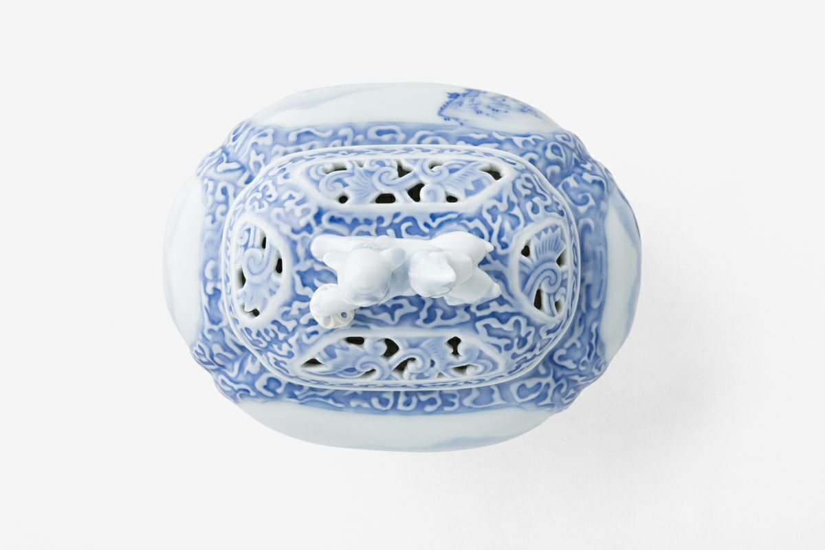 山水 獅子彫刻香炉（アウトレット品） | WEB有田陶器市 ｜ 深川製磁