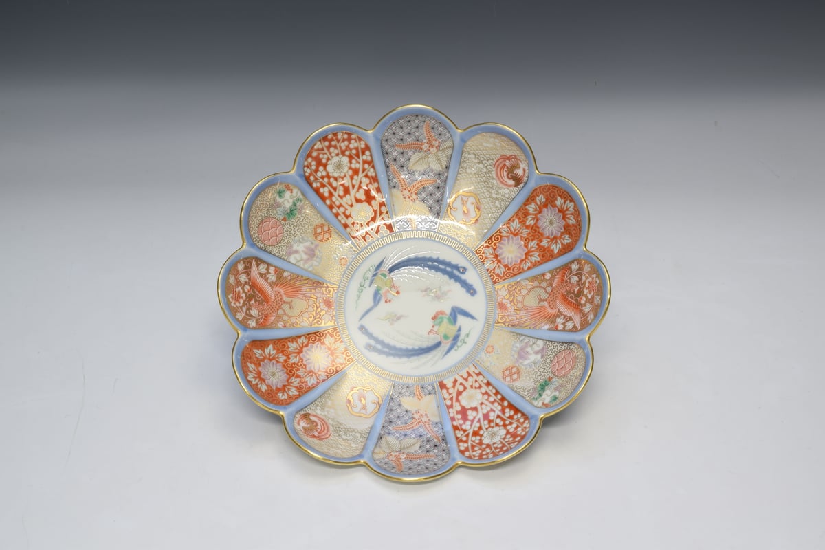 染錦金彩鳳凰 菊割親皿（アウトレット品） | WEB有田陶器市 ｜ 深川製