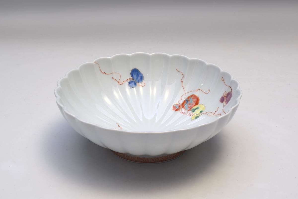 花ひょうたん 菊割鉢（アウトレット品） | WEB有田陶器市 ｜ 深川製磁