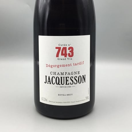Champagne Cuvée #743 Dégorgement Tardif / Jacquesson　キュヴェ＃743 デゴルジュマン・ダルディフ/ジャクソン