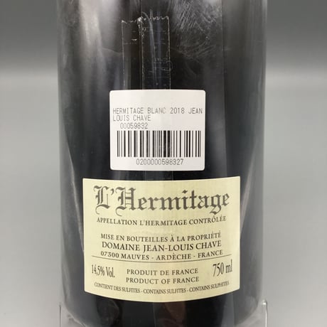 L'Hermitage・Blanc 2018  Domaine Jean-Louis Chave  エルミタージュ・ブラン　2018　ジャン・ルイ・シャーヴ