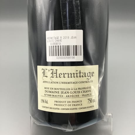 L'Hermitage・Rouge  2018  Domaine Jean-Louis Chave  エルミタージュ・ルージュ　2018　ジャン・ルイ・シャーヴ