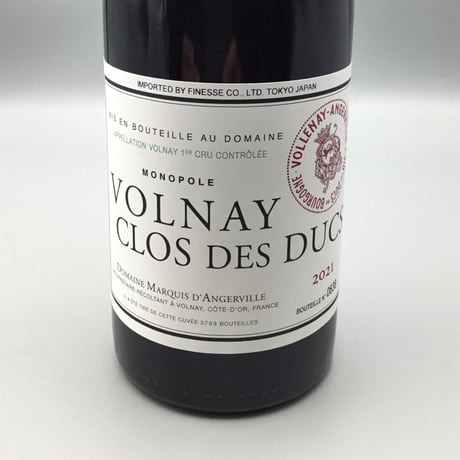 Volnay 1er  Clos Des Ducs  2021 Marquis D'angerville　ヴォルネイ 1ＥＲ クロ デ デュック 2021 マルキ・ダンジルヴィーユ