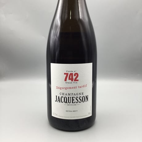 Champagne Cuvée #742 Dégorgement Tardif / Jacquesson　キュヴェ＃742 デゴルジュマン・ダルディフ/ジャクソン