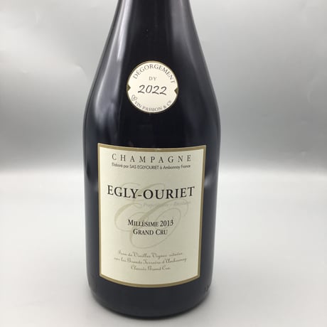 Champagne Brut Grand Cru Millésimé 2013 ('22 Dégorgement) エグリ・ウーリエ　ミレジム