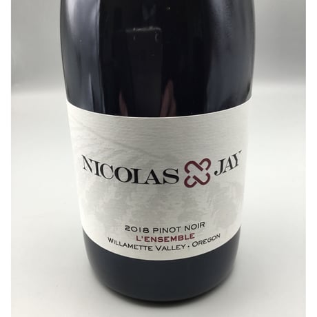 Willamette Valley  Pinot Noir L'ensemble 2018 Nicolas-Jay ウィラメット・ヴァレーPN ランサンブル　二コラ・ジェイ