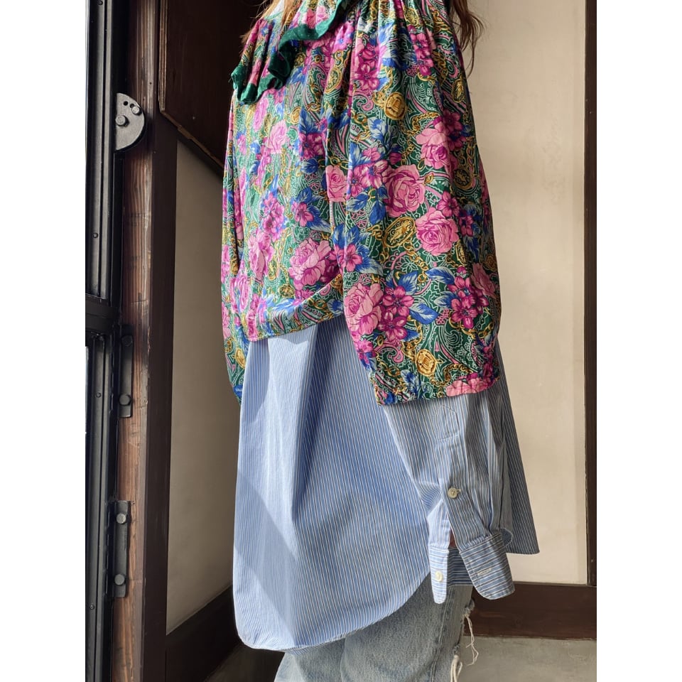 80s Diane Freis cropped blouse〈st240228〉 | tsumugu