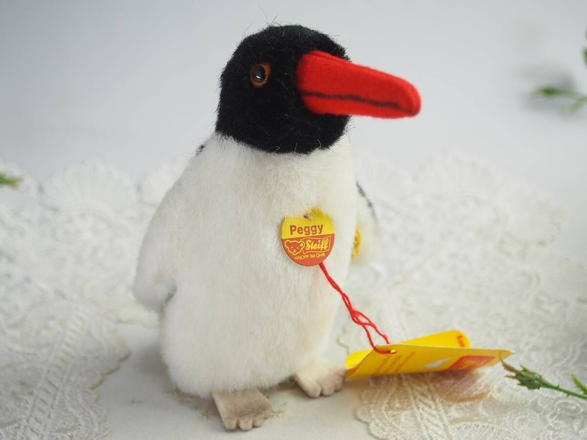 希少】レア 美品 Steiff シュタイフ penguin ペンギン-