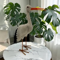 送料無料★シュタイフ★Stork Adebar 17cm★コウノトリ/ストーク/アデバー/シュバシコウ★ビンテージ/アンティーク★Steiff/STEIFF