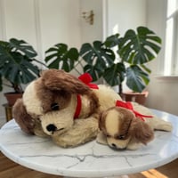 送料無料★シュタイフ★Floppy Cockie 28cm & 17cm★居眠りクッキー 2体セット/コッカースパニエル/犬/いぬ★ビンテージ/アンティーク★Steiff/STEIFF
