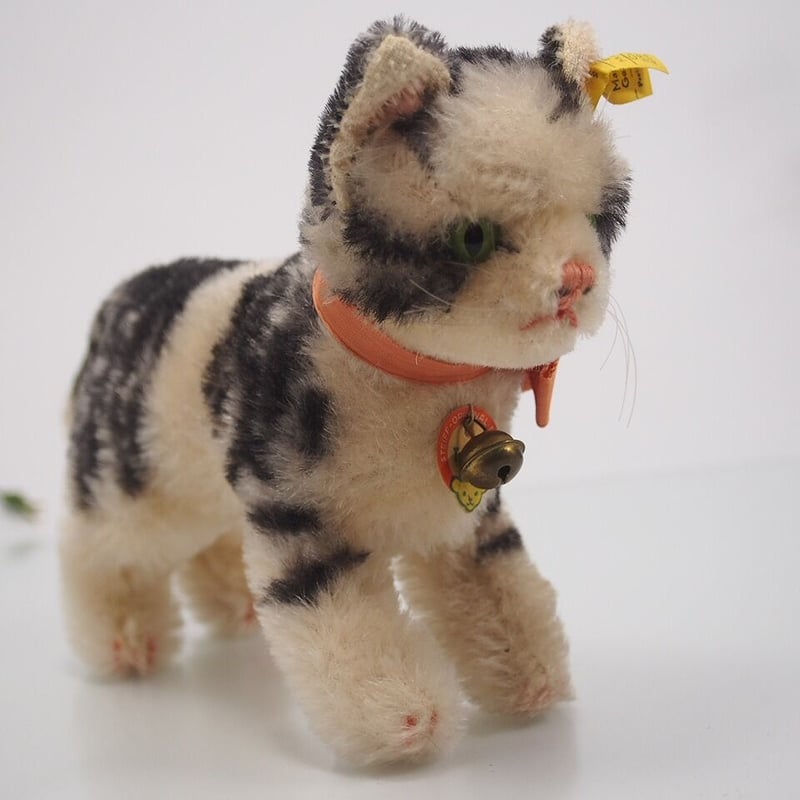 送料無料☆シュタイフ☆Cat Tabby 14cm オールID's完品☆ネコのタビー ...