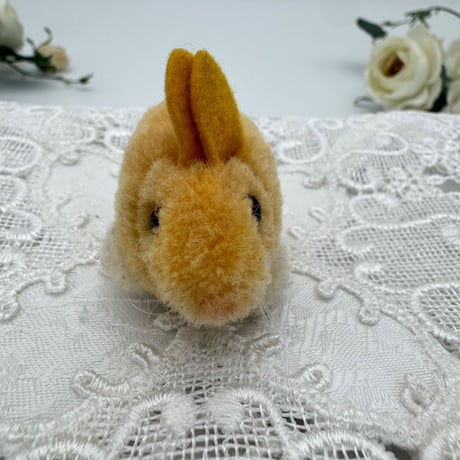 送料無料★シュタイフ★Woolen Rabbit 4㎝★ぽんぽんラビット/ポンポンうさぎ/兎★ビンテージ/アンティーク★Steiff/STEIFF