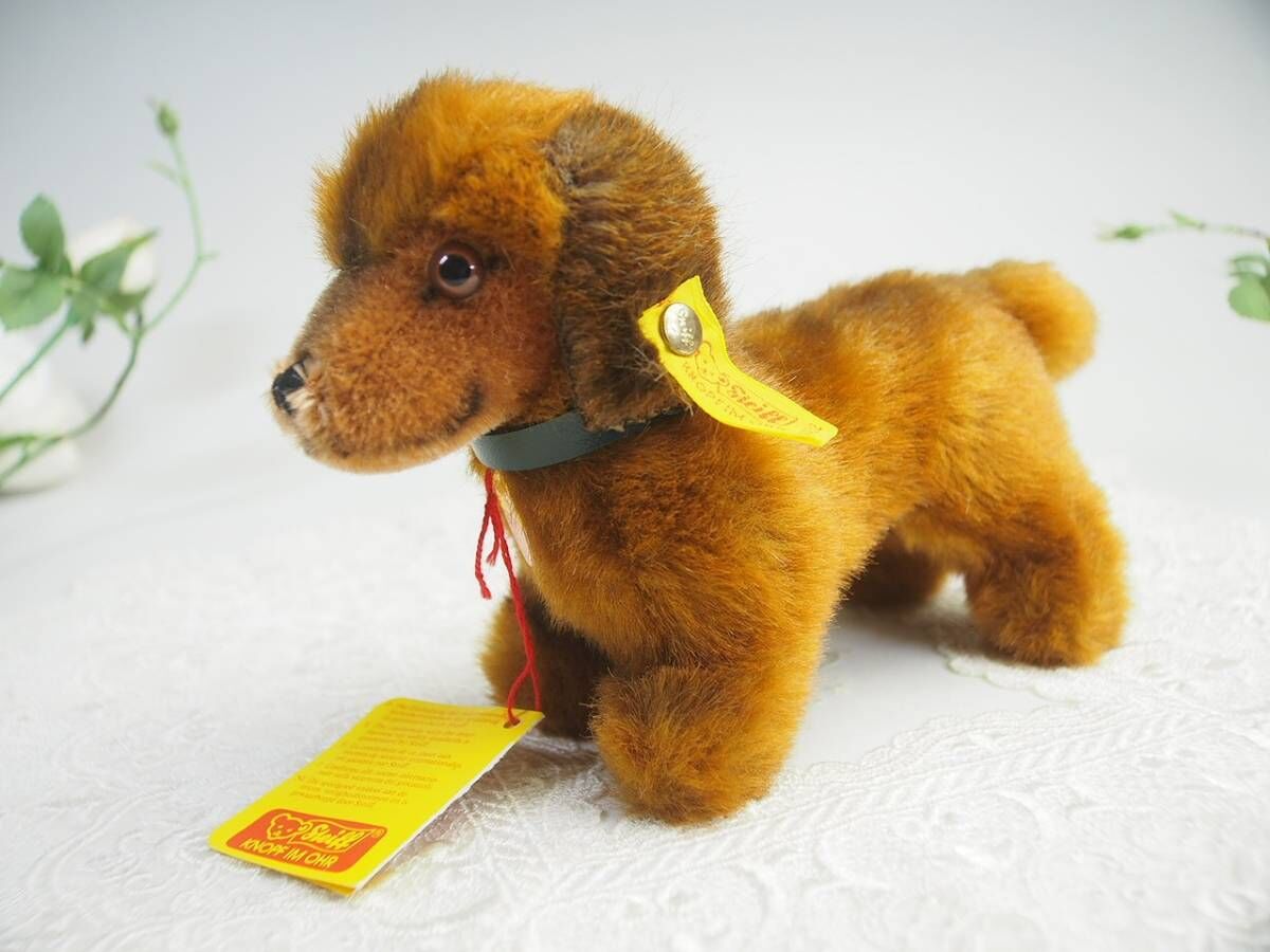 送料無料★シュタイフ★Hexie Dachshund 12cm オールID's完品★ダックスフントのヘキシー/犬★STEIFF★