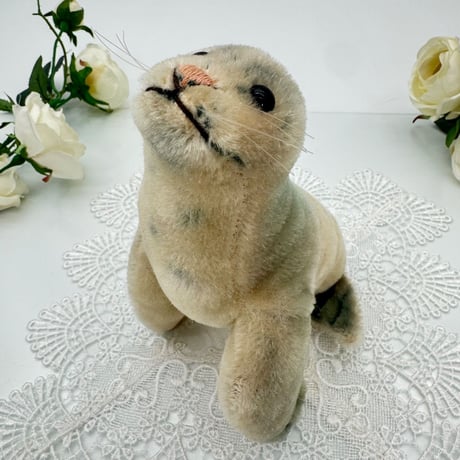 送料無料★シュタイフ★Robby Seal 14cm★アザラシのロビー/海豹★ビンテージ★Steiff/STEIFF