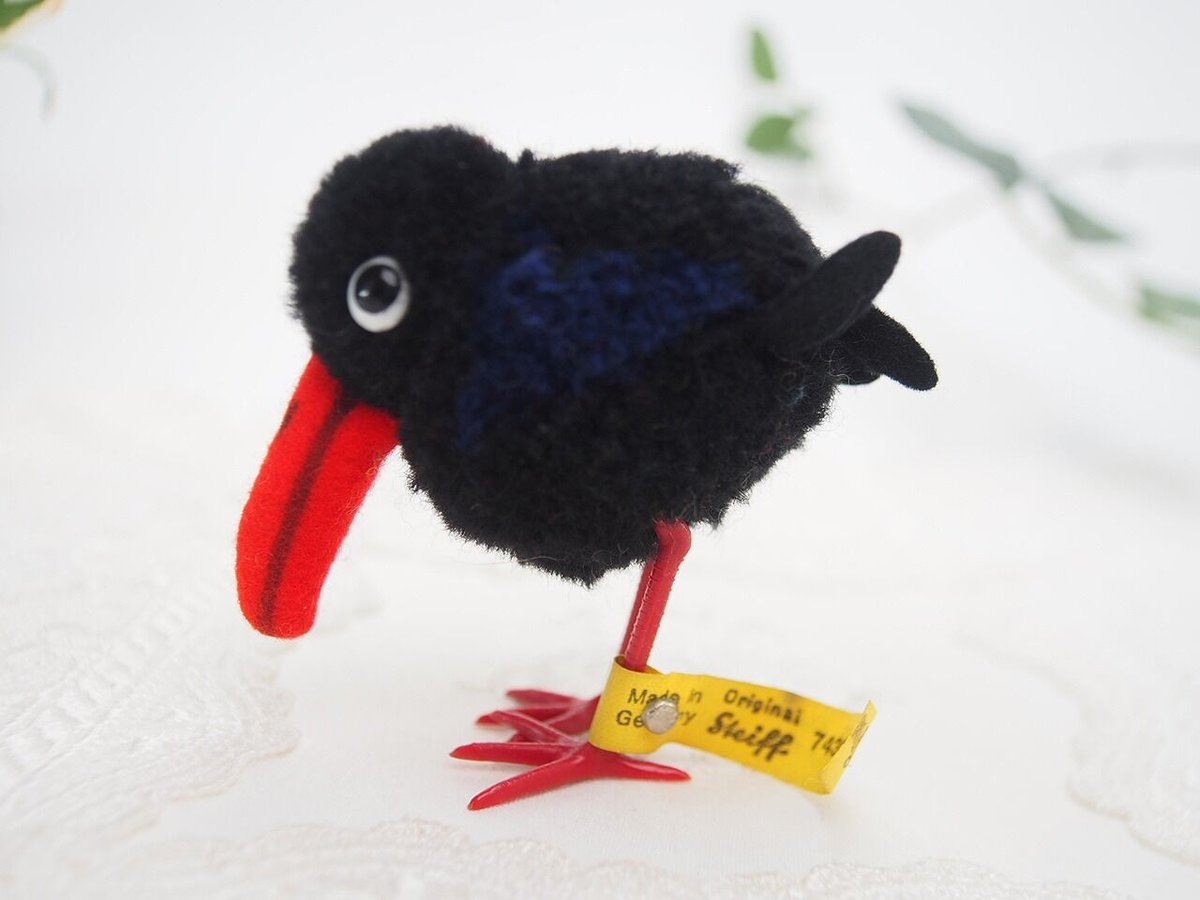 送料無料☆シュタイフ☆Woolen Raven 8cm オールID's完品☆1968年製