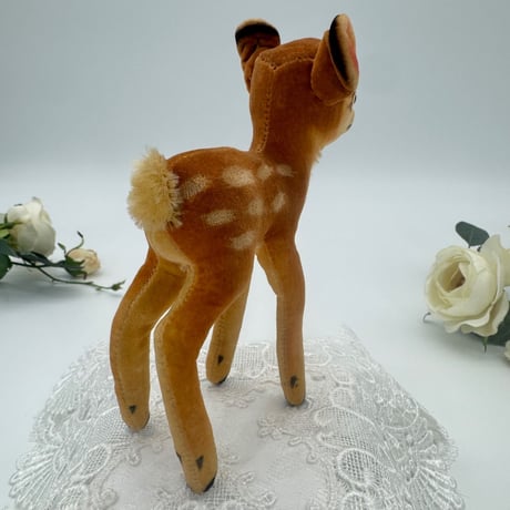 送料無料★シュタイフ★Bambi Deer 14cm★ディズニーバンビ/子鹿/シカ/小鹿★ビンテージ/アンティーク★STEIFF/Steiff