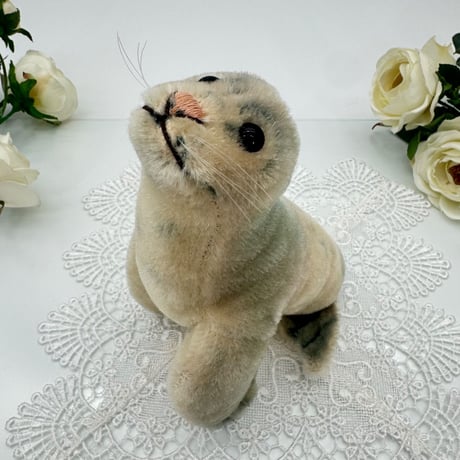 送料無料★シュタイフ★Robby Seal 14cm★アザラシのロビー/海豹★ビンテージ★Steiff/STEIFF