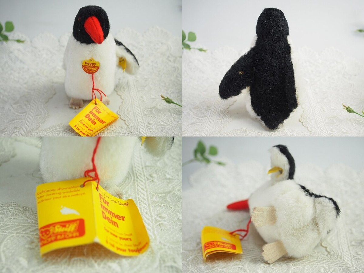 希少】レア 美品 Steiff シュタイフ penguin ペンギン-