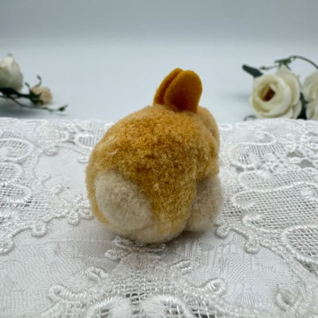 送料無料★シュタイフ★Woolen Rabbit 4㎝★ぽんぽんラビット/ポンポンうさぎ/兎★ビンテージ/アンティーク★Steiff/STEIFF