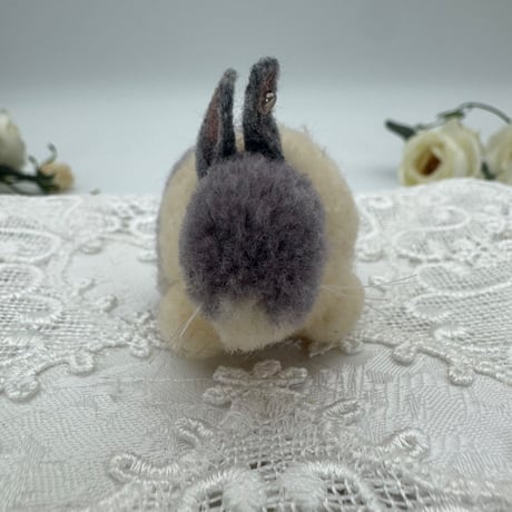 送料無料★シュタイフ★Woolen Rabbit 4㎝★ポンポンうさぎ/ぽんぽんラビット/兎/バニー★ビンテージ/アンティーク★Steiff/STEIFF