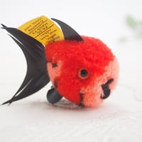 送料無料★シュタイフ★Woolen Coral Reef Fish 7cm オールID's完品★1968年製ぽんぽん熱帯魚(レッド)/コーラルリーフフィッシュ★Steiff★