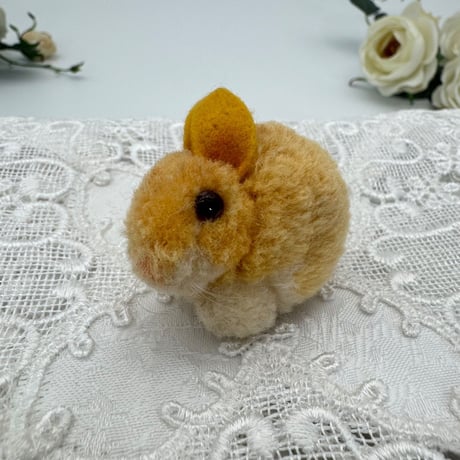 送料無料★シュタイフ★Woolen Rabbit 4㎝★ぽんぽんラビット/ポンポンうさぎ/兎★ビンテージ/アンティーク★Steiff/STEIFF