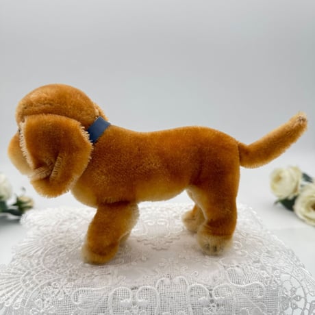 送料無料★シュタイフ★Bazi Dachshund 14cm(立ちポーズ)★ダックスフントのバジー/犬★ヴィンテージ/アンティーク★Steiff/STEIFF