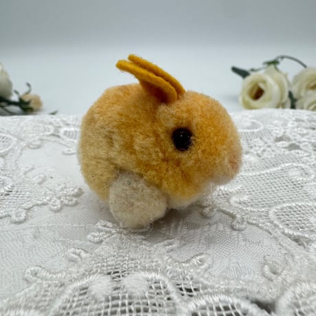 送料無料★シュタイフ★Woolen Rabbit 4㎝★ぽんぽんラビット/ポンポンうさぎ/兎★ビンテージ/アンティーク★Steiff/STEIFF