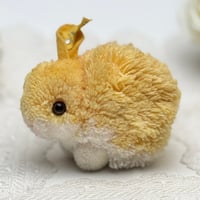 送料無料★シュタイフ★Woolen Rabbit 8cm★ぽんぽんラビット/ウサギ/兎/イエロー系★ビンテージ★Steiff
