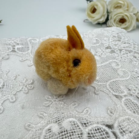 送料無料★シュタイフ★Woolen Rabbit 4㎝★ぽんぽんラビット/ポンポンうさぎ/兎★ビンテージ/アンティーク★Steiff/STEIFF
