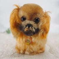 送料無料★シュタイフ★Pekinese Peky 14cm オールID's完品★ペキニーズのペキー/犬★ビンテージ★STEIFF★